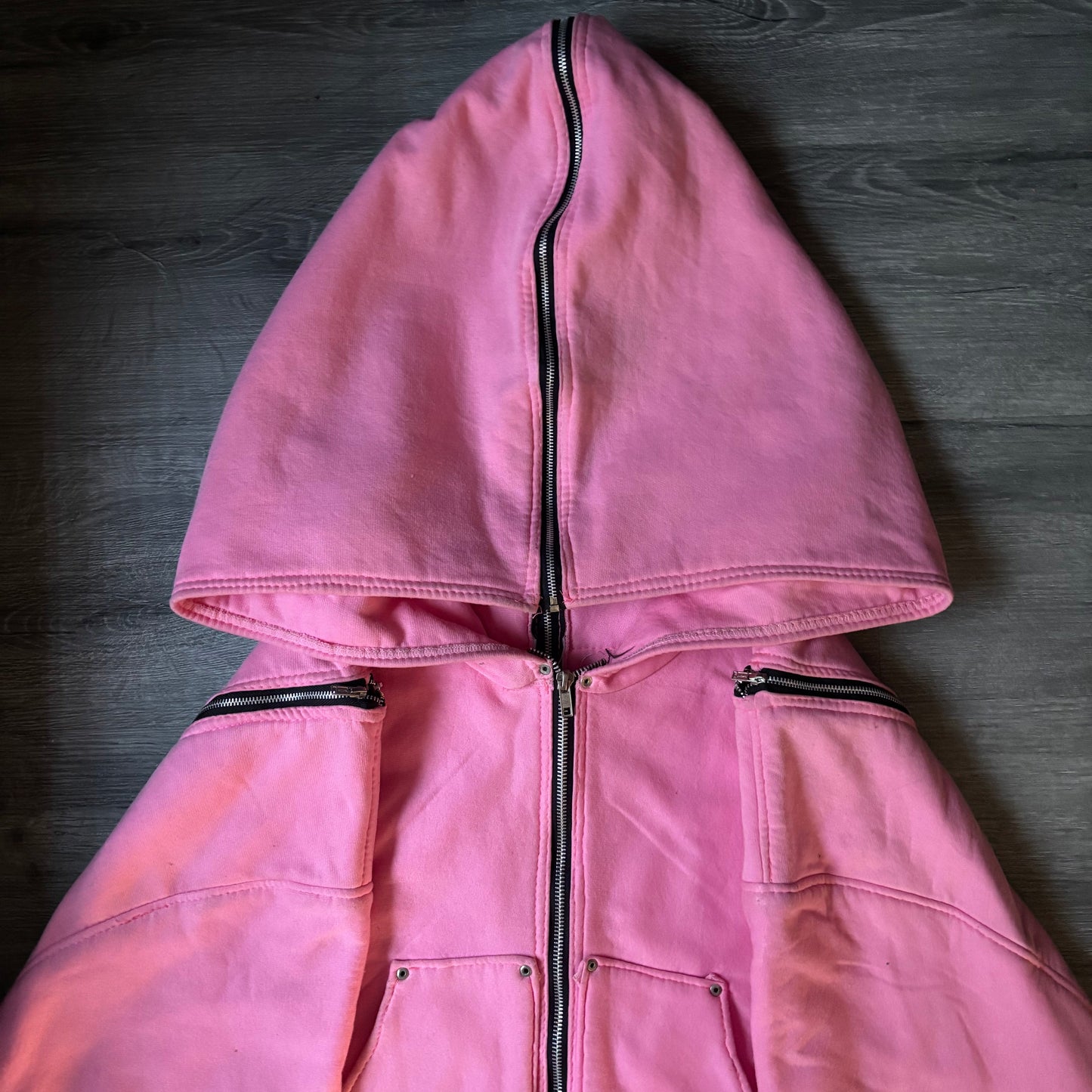 Evolutionary detachable pink zipup